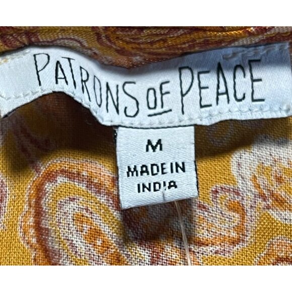 Patrons Of Peace Paisley Floral Print Mini Dress Womens Medium Boho Fit & Flare - Picture 6 of 8